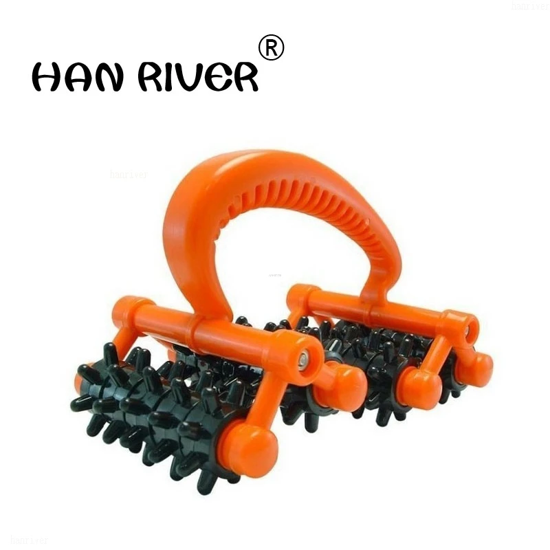 Ручной массажер четырехколесный Массажер для всего тела талии живота спины