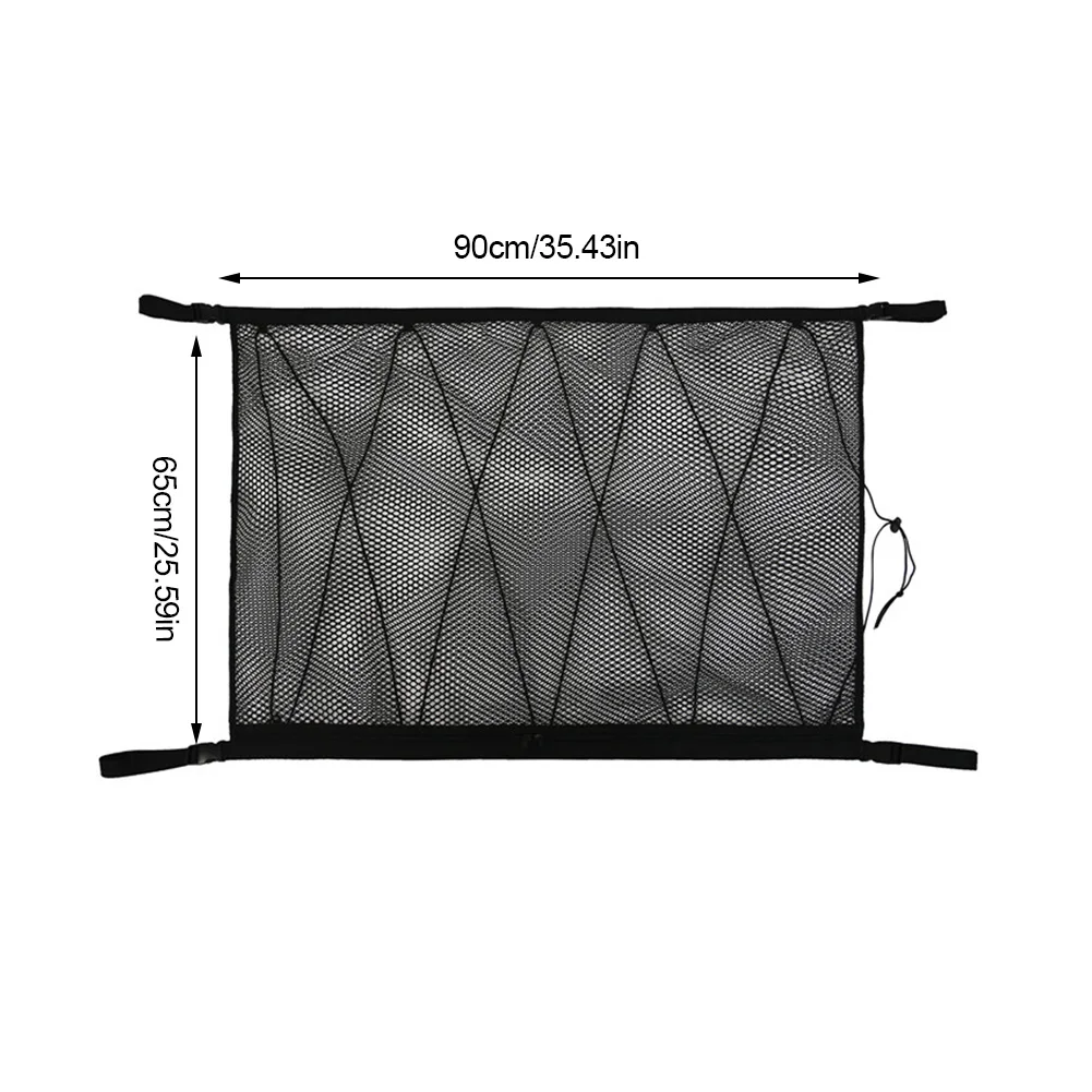 

Car Ceiling Storage Net Pocket Car Roof Interior Cargo Bag Portable Car Trunk Storage Pouch Sundries Storage Travel Organizer