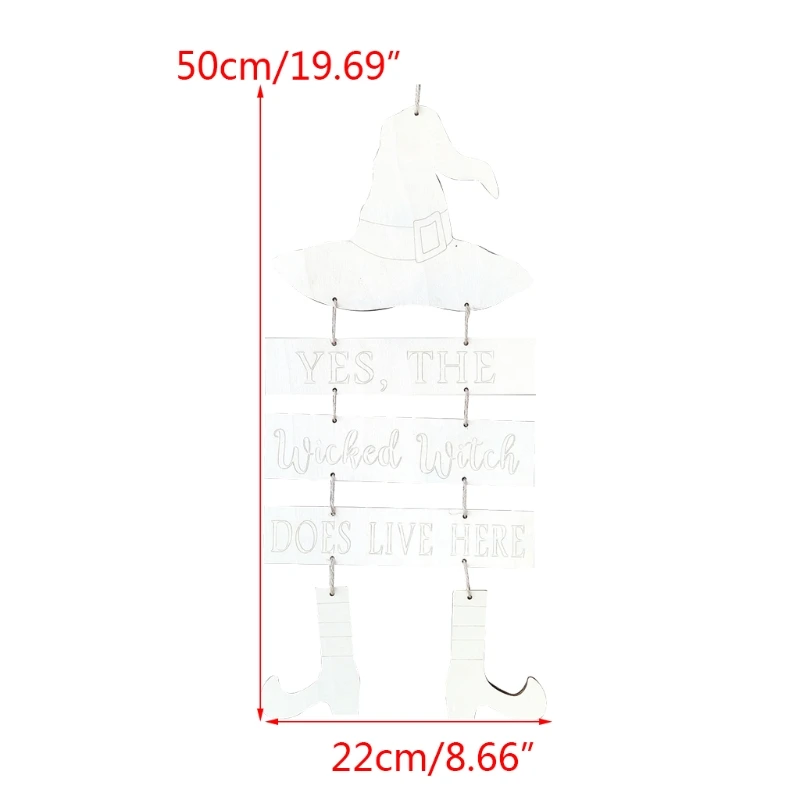 

Halloween Witch Hat Wooden Door Hanger Decor Halloween Party Decoration Letter Plate Hanging Sign Wall Decor Wooden Door 85DB