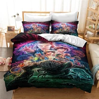 hot movie stranger things bedding set 3d horror printed duvet cover set pillowcase twin full queen king size bed sets drop ship