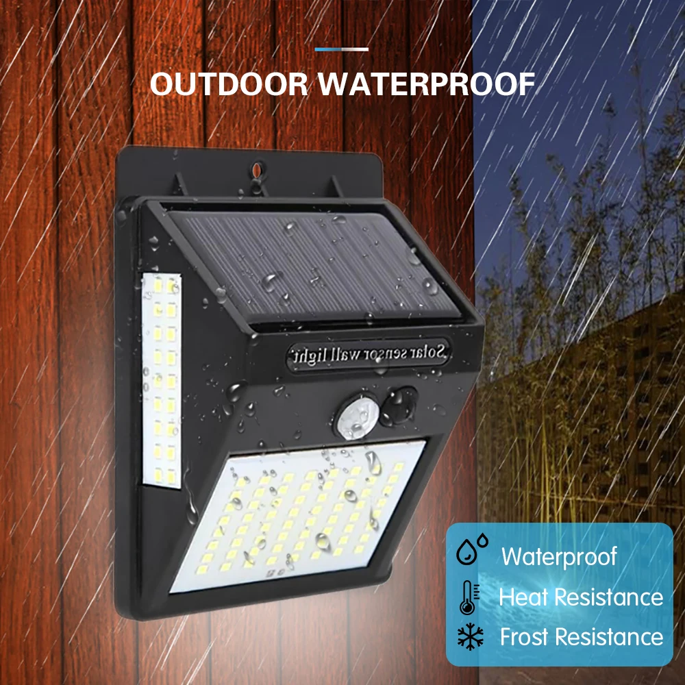 Уличный настенный светильник с пассивным ИК датчиком движения 100 светодиодов