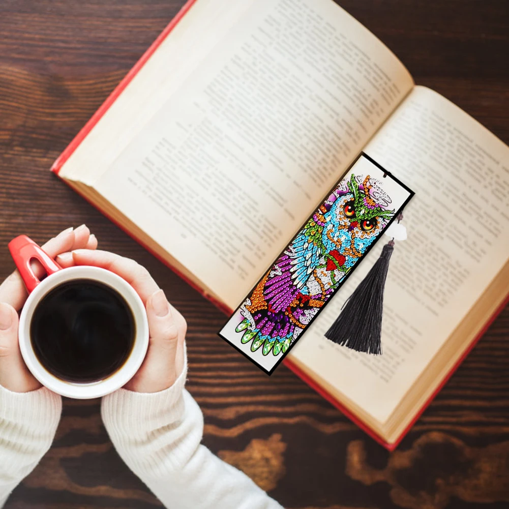 Алмазов картина Закладка для книги 5D DIY кожа особое искусство с мозаичным