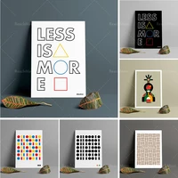 bauhaus poster exhibition retro prints less is more canvas painting wall art for living room home decor