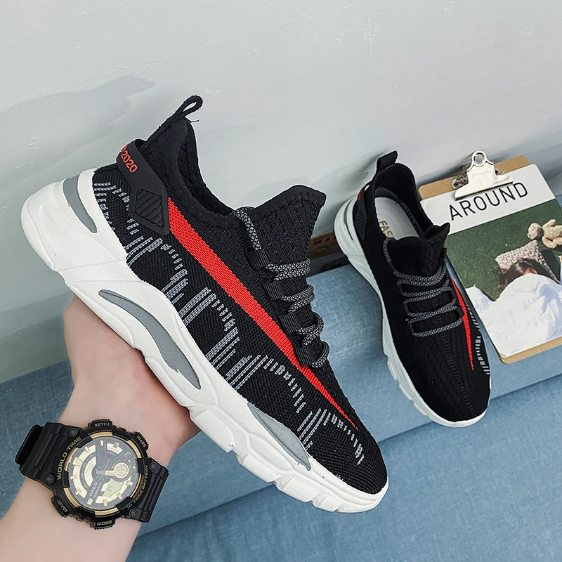 

Кроссовки FN953 мужские легкие, Повседневная дышащая обувь, на шнуровке, для прогулок, летающие тканевые