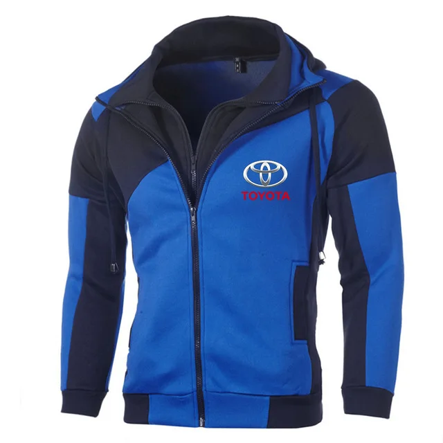 

2021 New Spring Autumn Toyota Car Logo Men Fashion Outwear Jacket Zipper Hooded High Quality Hoody Casual Harajuku Athletic Wear
