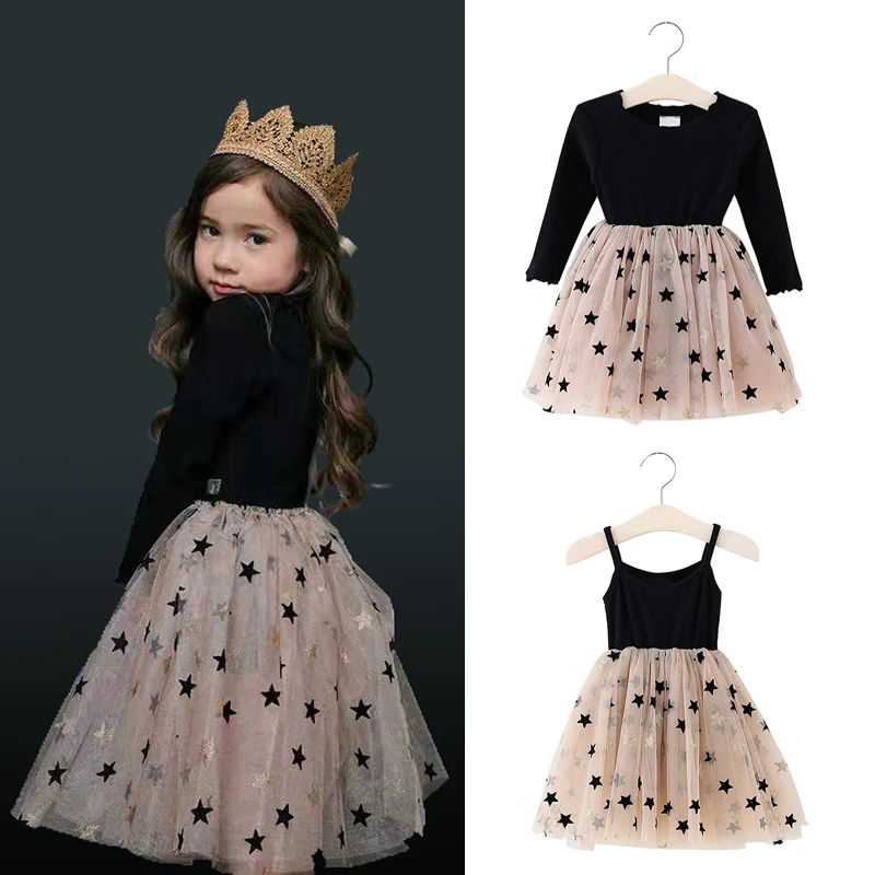 2019 autumn children princess dresses long sleeve winter tutu dress toddler kids girl wedding for party baby girls costume | Детская