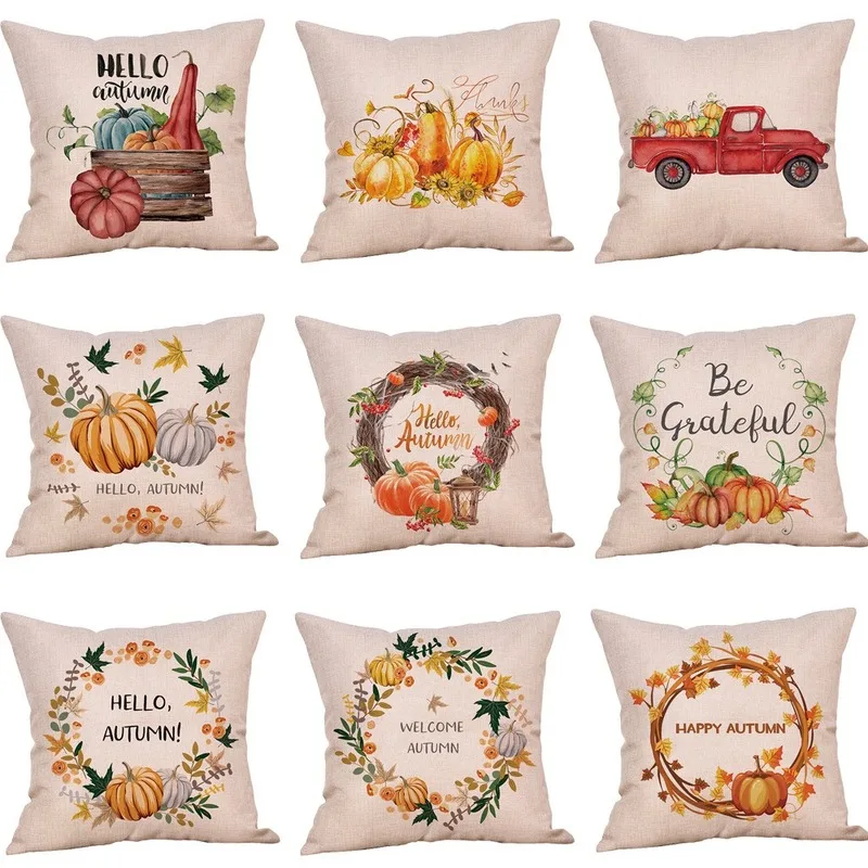 Наволочка чехол s Хэллоуин Подушка с изображением тыквы квадратная наволочка на