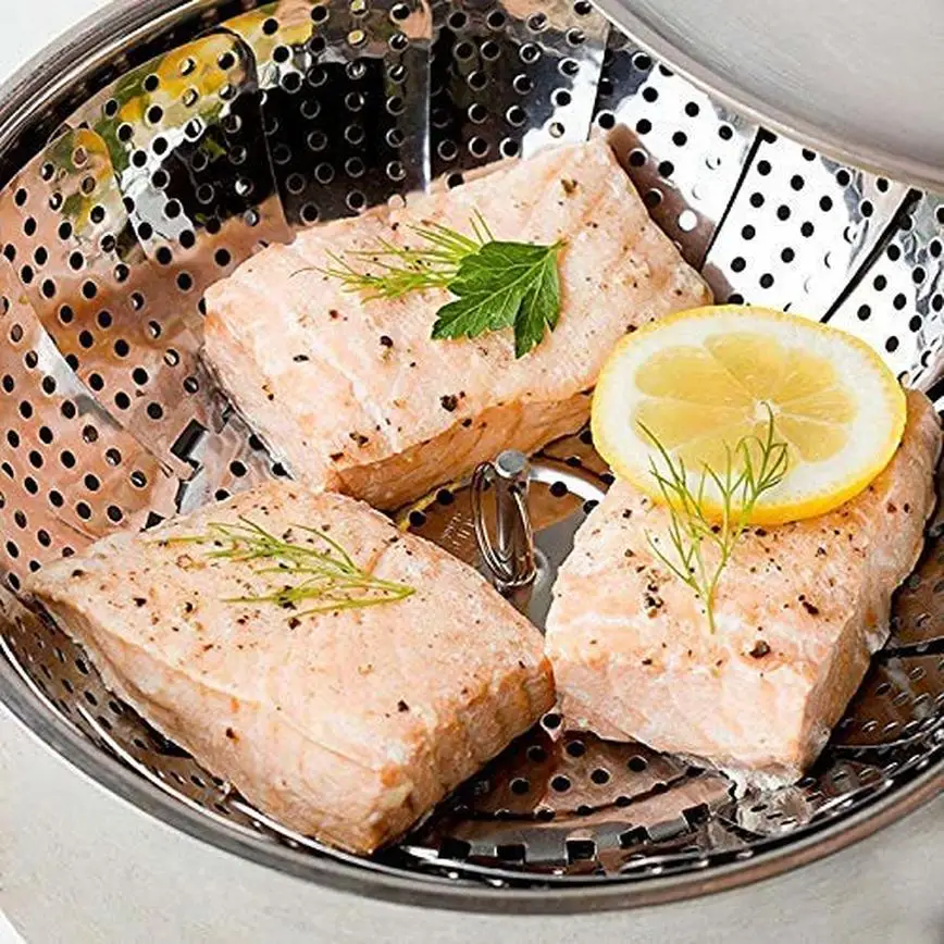 Овощной пароварка корзина из нержавеющей стали Пароварка вставки для кастрюли