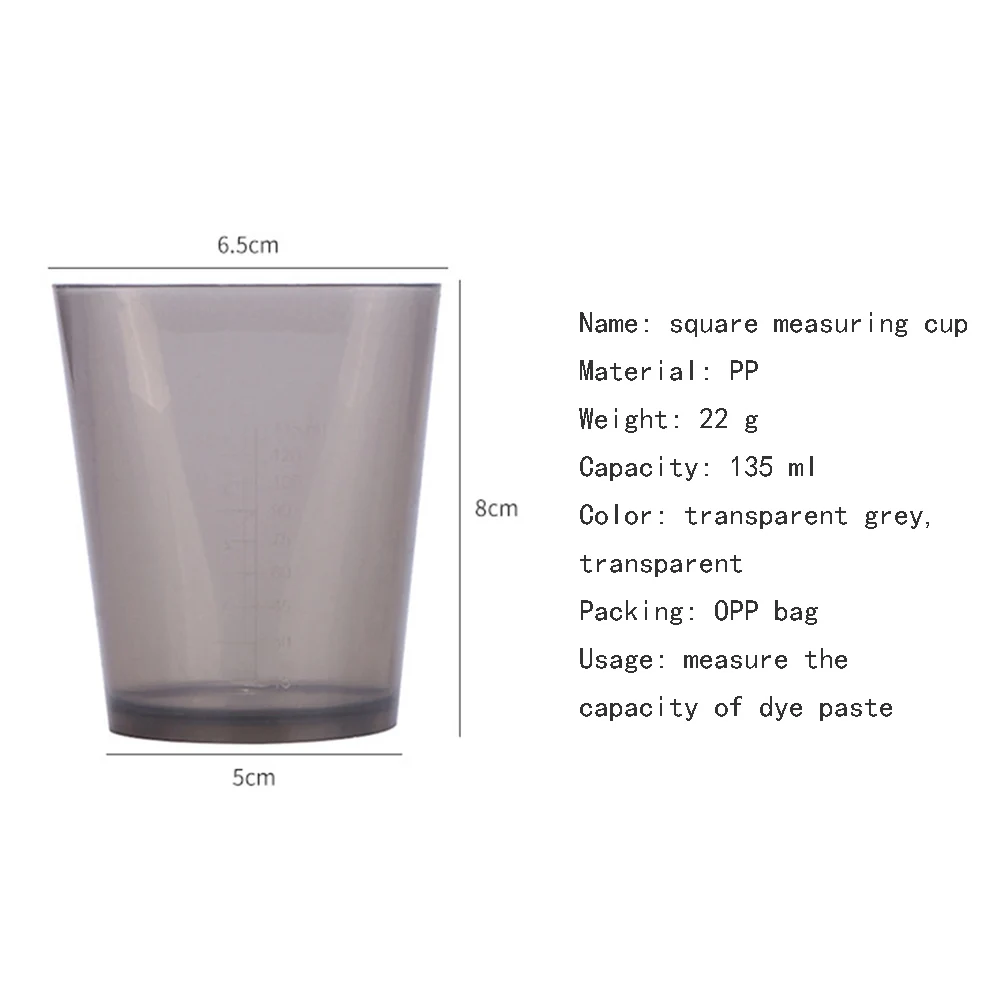 

Cups Hair Dyed Salon Tools Household Hair Tools 1PC135ml Square Hairdressing Scale Measuring Cup Multi-function Plastic Measure