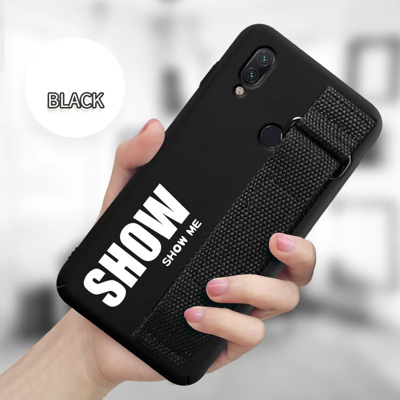 Black Чехол для Xiaomi mi CC9 Pro CC9E A2 A3 Lite Note 10 Red mi 6 Pro 8 чехол Мягкая силиконовая матовая задняя крышка A2 Lite ремешок на руку Funda - Цвет: Black