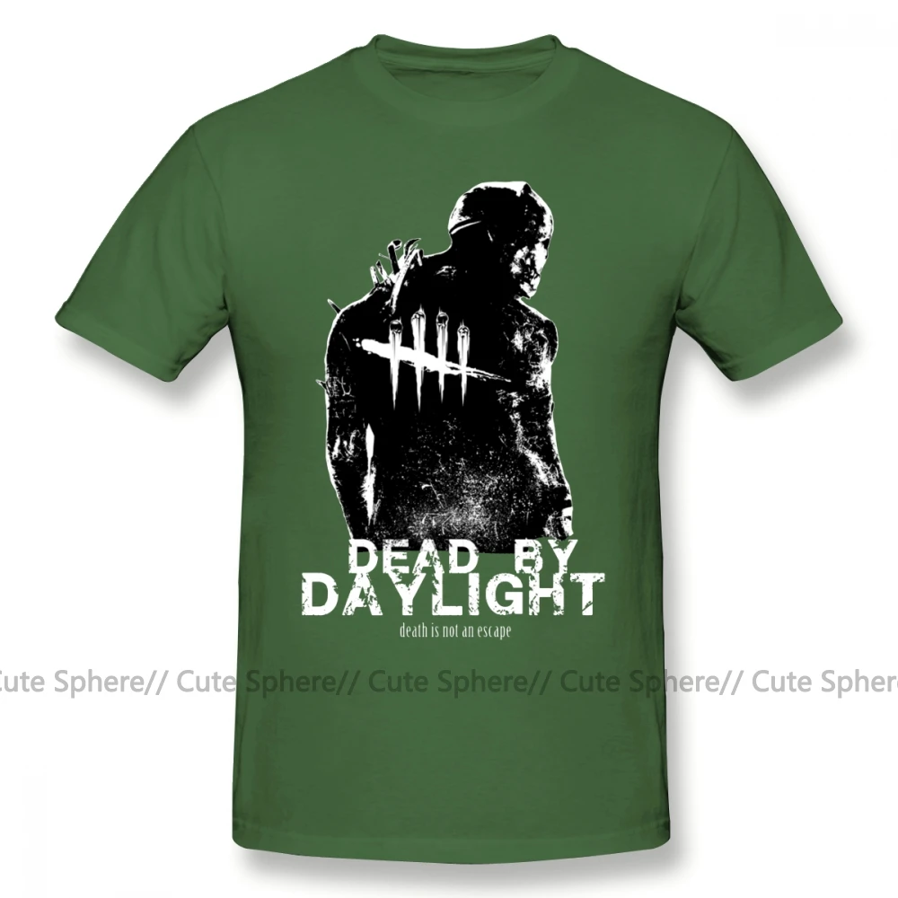 Футболка Dead By Daylight, футболка Dead By Daylight, мужская Милая футболка, 100 хлопок, короткий рукав, летняя, 4xl, футболка с принтом - Цвет: Army Green