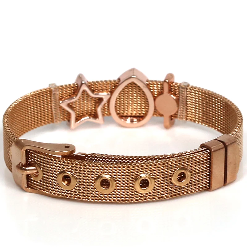 Модный сетчатый Браслет из нержавеющей стали для часов браслеты женщин