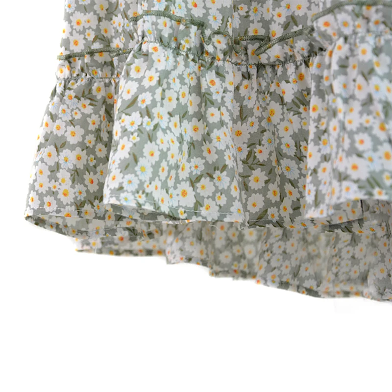 Женская винтажная юбка с оборками Элегантная короткая темно-синяя в пляжном