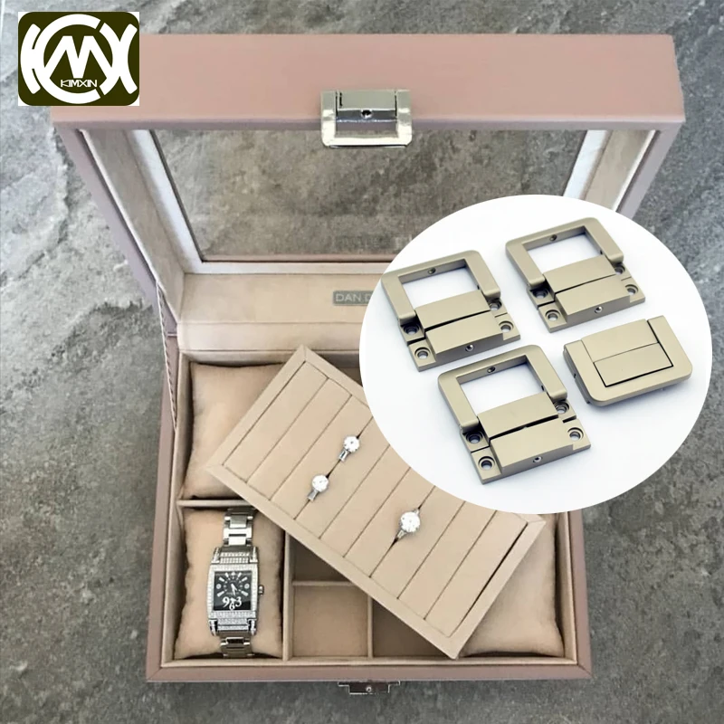 Продажа KIMXIN, 1 шт., 25*35 мм, высококачественный стиль под заказ, цинковый сплав, 4 отверстия, коллекционная коробка, коробка для чемодана, закрывающаяся защелка, замок, застежка - изображение