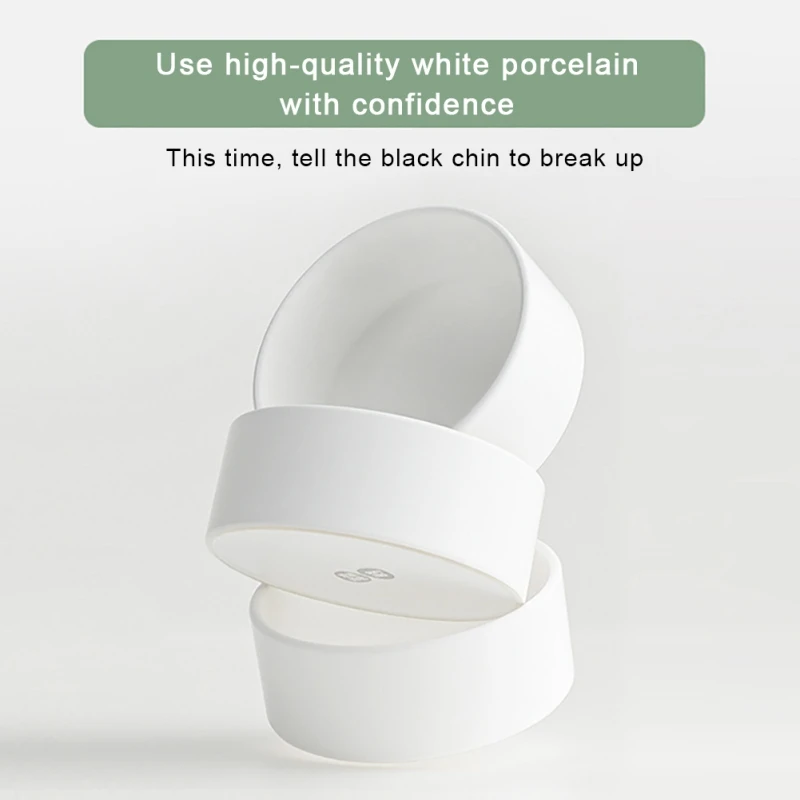 

Ceramic Cat Dog Bowls Pet Protection Cervical Vertebra High Foot Half Moon Double Bowl Small Table Practical Pet Products #