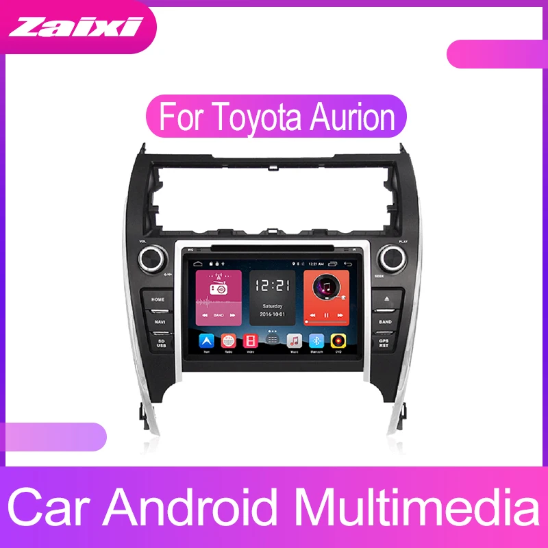 ZaiXi сенсорный экран Android автомобильный аудио для Toyota Aurion 2012 2017 поддержка GPS navi Ipod BT