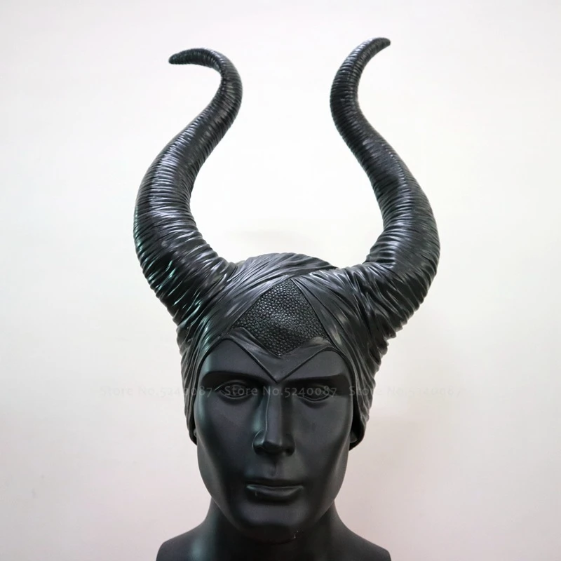 Женский и мужской головной убор с латексным рогом на Хеллоуин кепка капюшоном