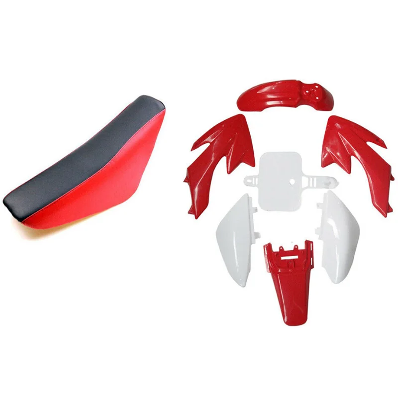 Пластмассовое крыло и наклейки красное сиденье для Honda CRF50 110Cc 125Cc Pit Dirt Bike|Накладки