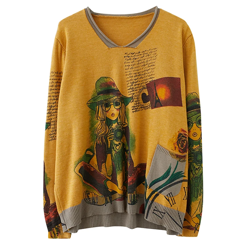 Свитер женский трикотажный Max LuLu в европейском стиле Повседневный свободный