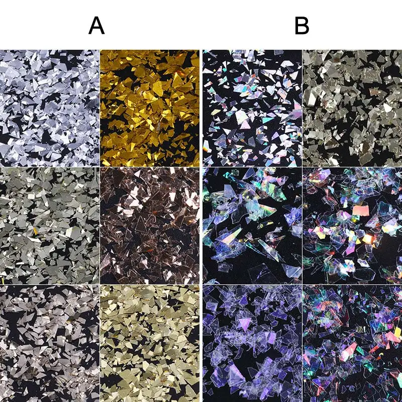 Хит продаж 6 коробок сделай сам украшение блестка для дизайна ногтей фольга