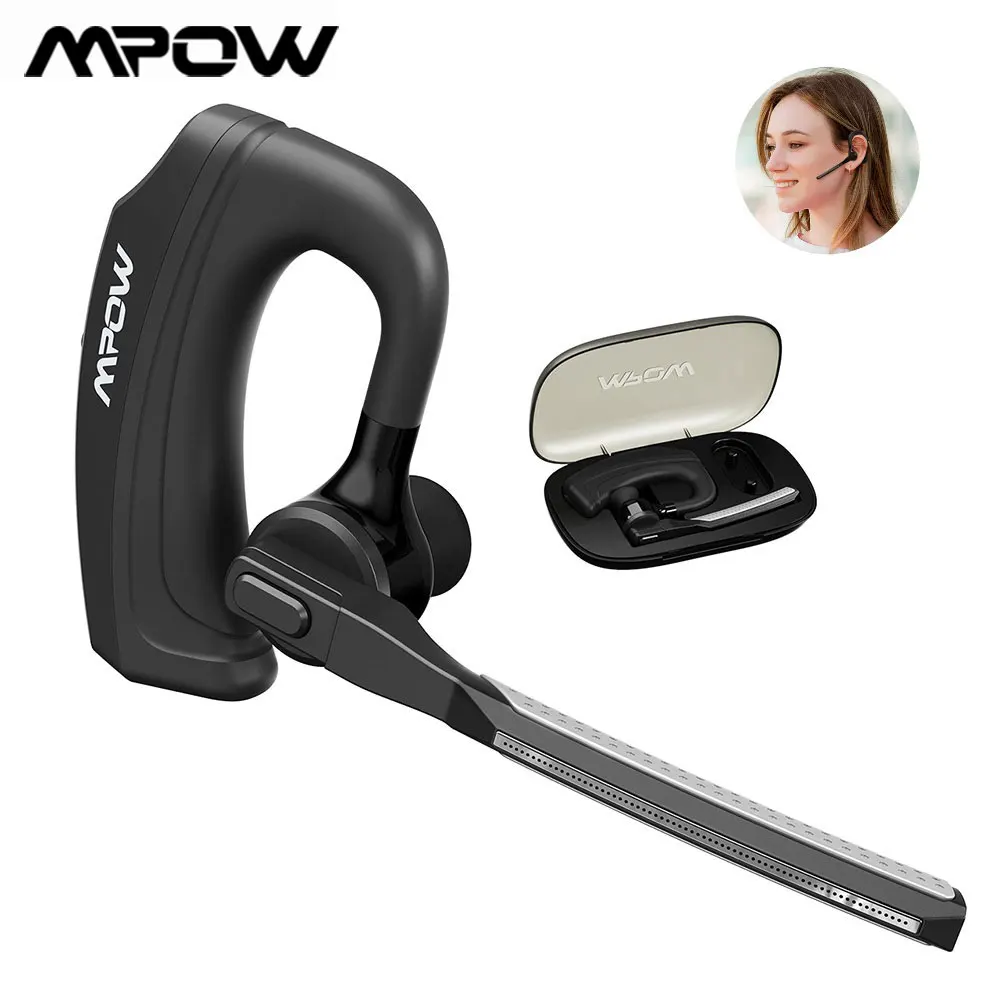 MPOW EM20 одна Bluetooth гарнитура с CVC8.0 шумоподавление и 10 часов в режиме разговора