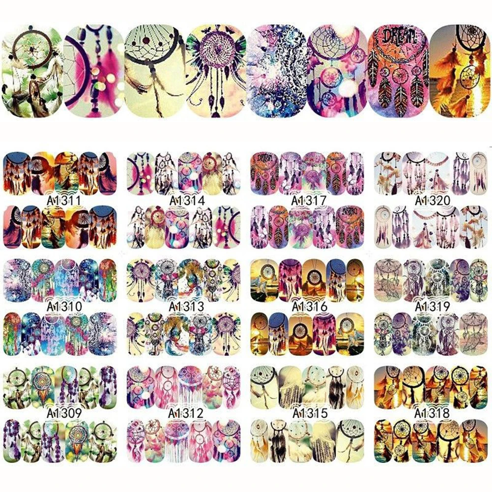 1 Big Sheet Water Transfer Dream Catcher Series Nail Art Sticker DIY Decal Decor | Красота и здоровье