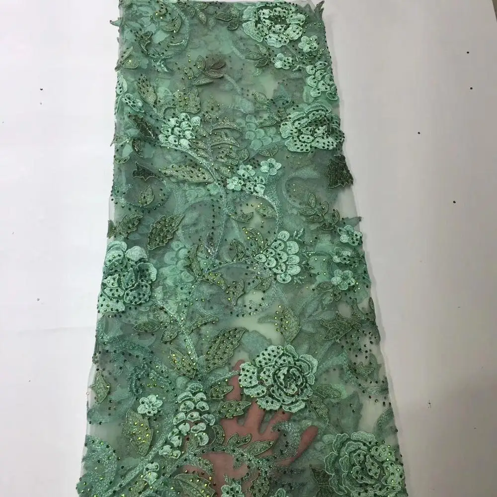 Персиковое Африканское кружево ткань со стразами Вышитое в нигерийском стиле