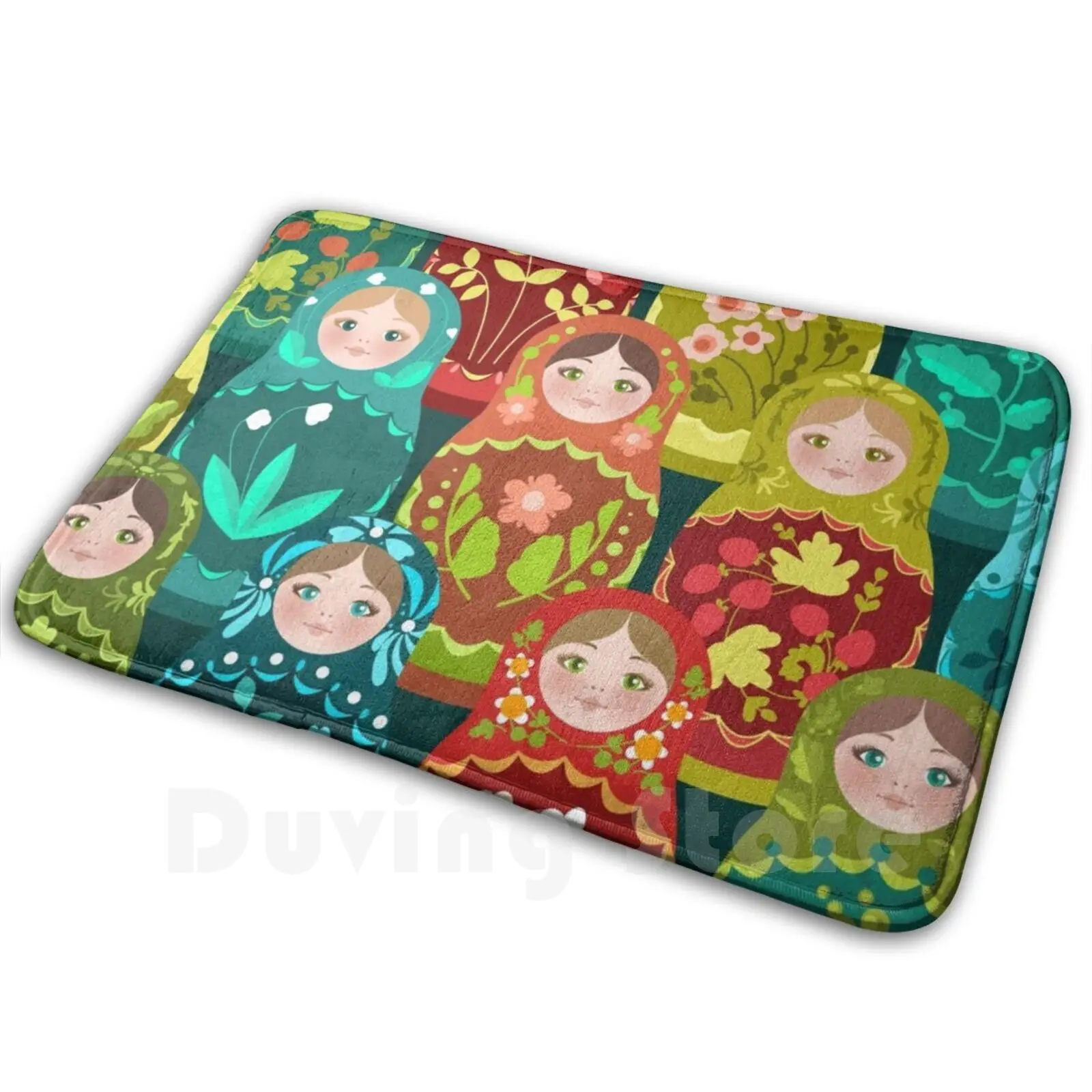 

Матрешка, мягкий нескользящий коврик с рисунком куклы, коврик, подушка, Матрешка, кукла-гнездо, Русское народное искусство