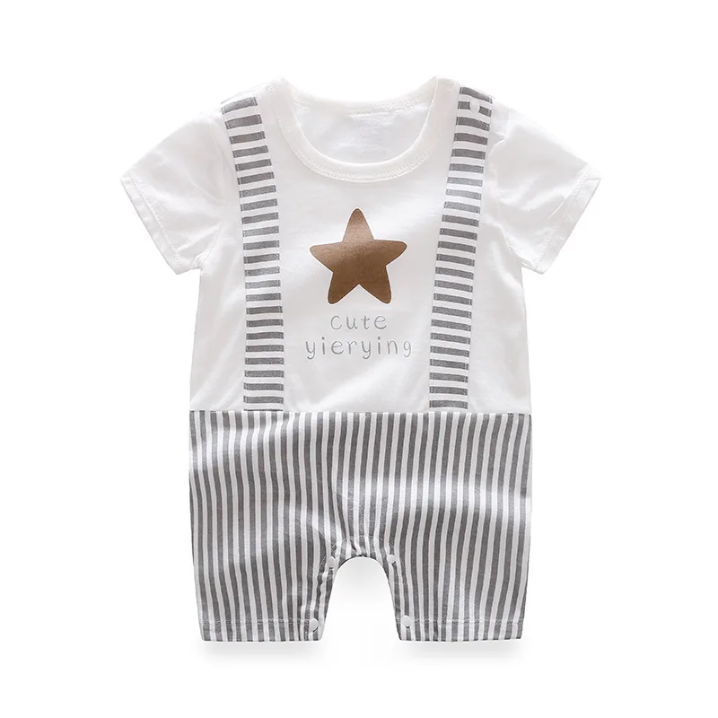 Новинка 2019 года летняя детская одежда для маленьких джентльменов цельнокроеная