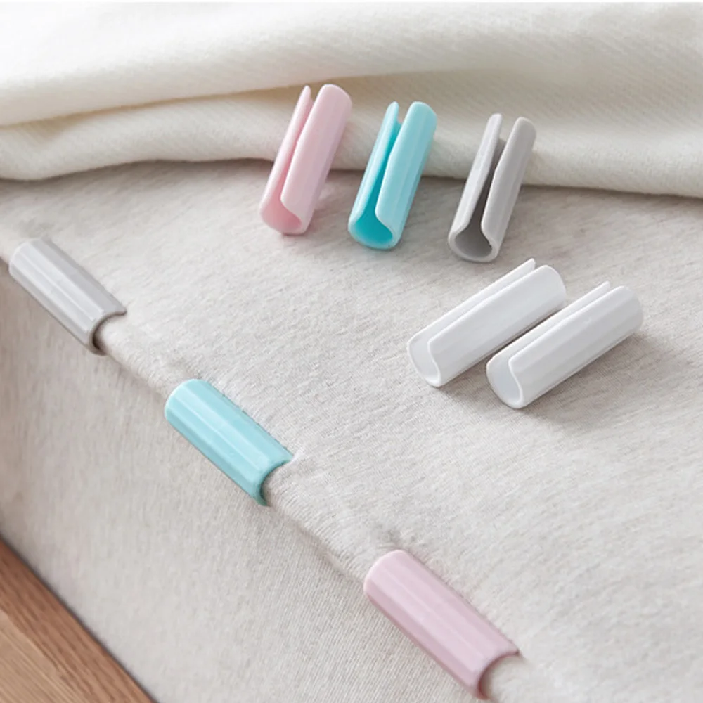 12pcs/lot Bed Sheet Clips Plastic Slip-Resistant Clamp Cover non-trace Holder Household sofa cushion bed card buckle | Дом и сад