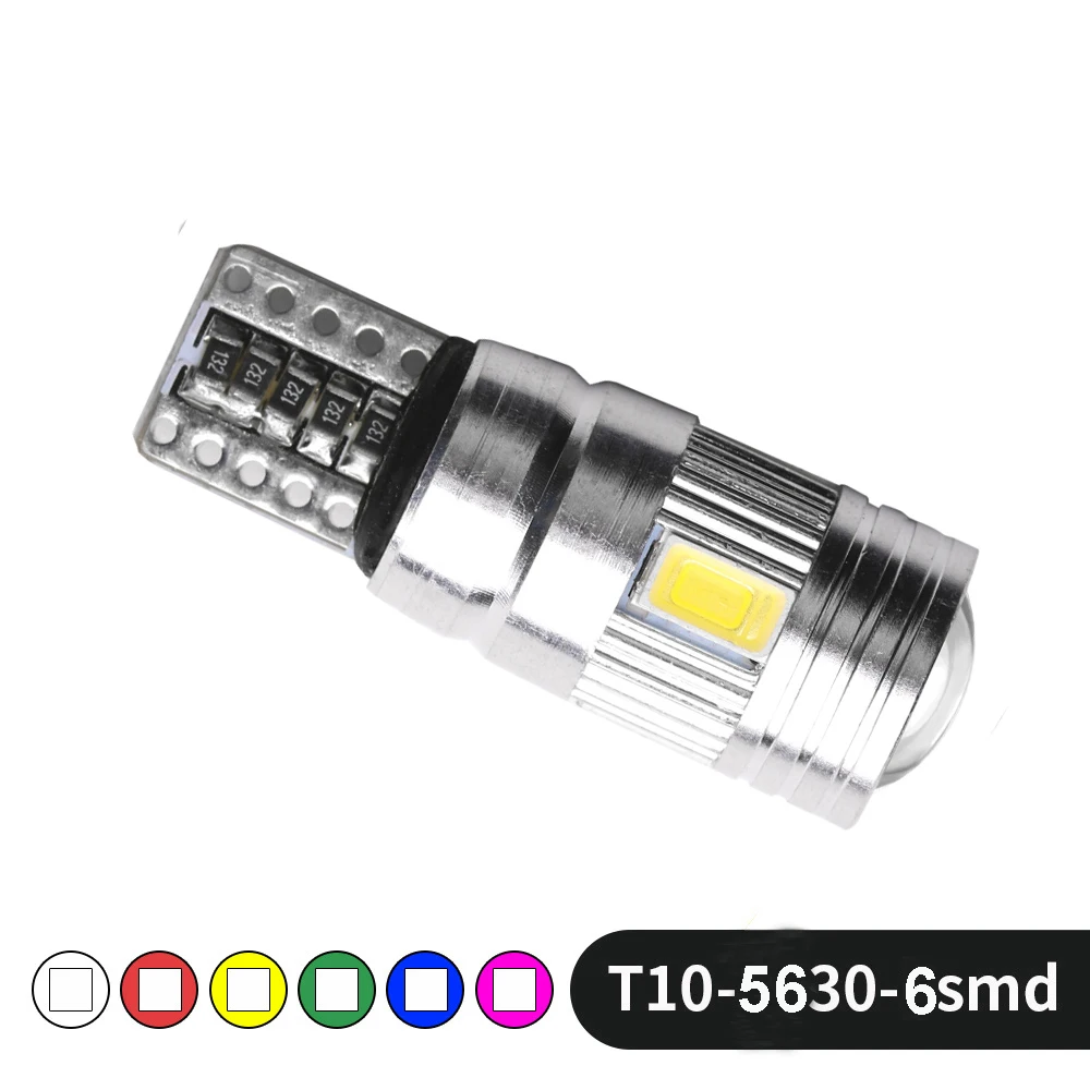 10х машина светодиодный T10 W5W Canbus 5630 6-SMD 12V 168 194 лампы сигнала поворота номерной знак лампы резервные багажник ошибок