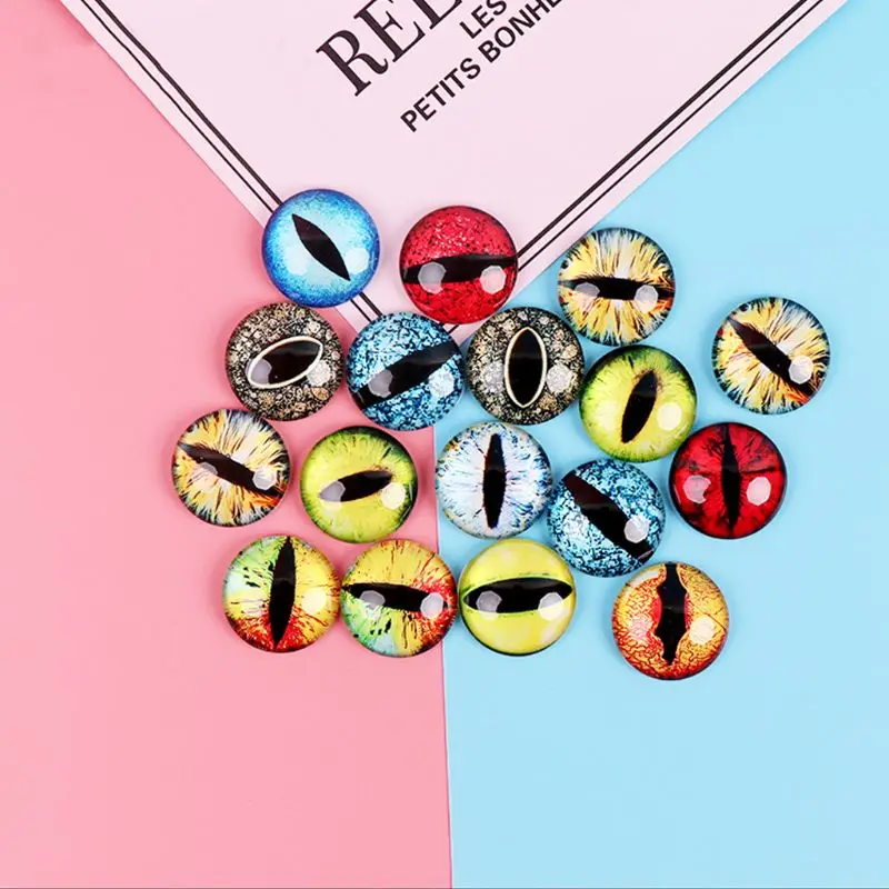 

10Pairs 8/12/18mm Glass Doll Eyes Animal DIY Crafts Eyeballs For Dinosaur Eye Accessories Jewelry Making Handmade