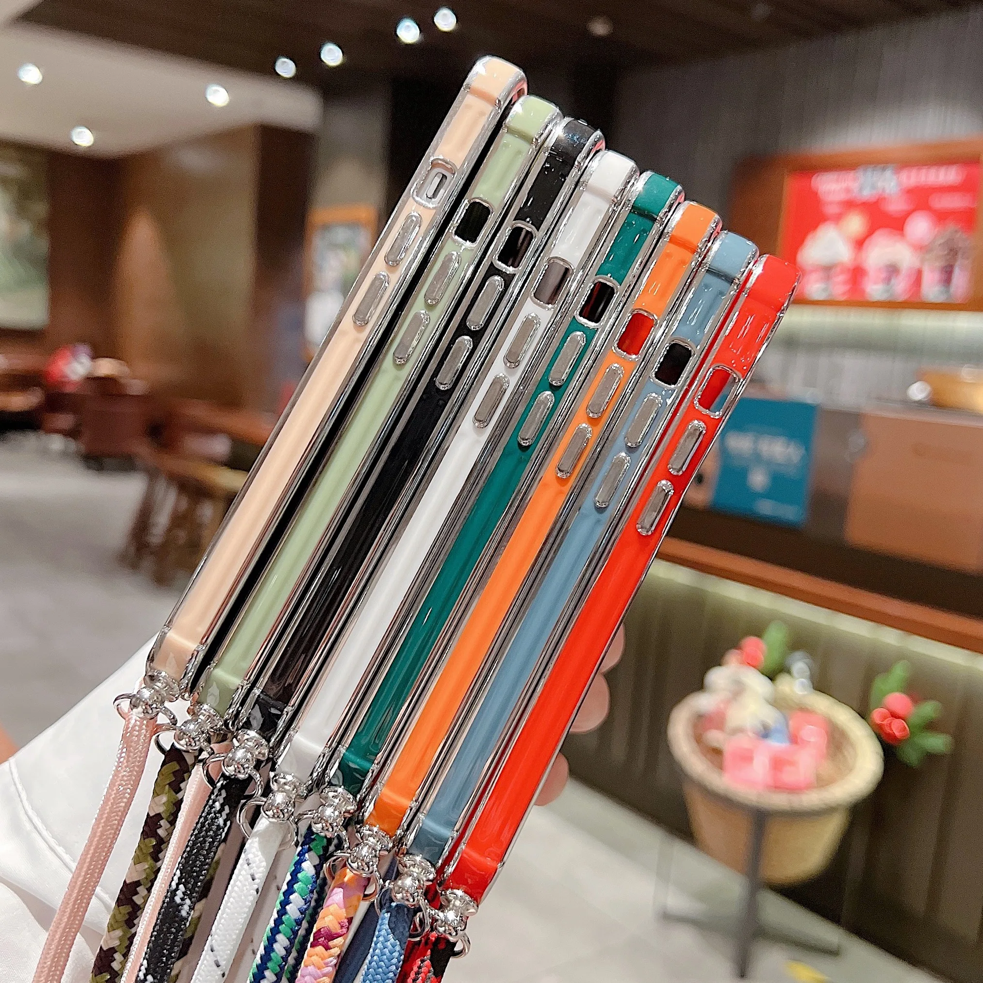 

Lanyard Phone Case for Huawei, Silicone Shell with Lanyard to Hang on Necklace, for P50, P40, P30, P20, Mate 40, 30, 20, Nova7