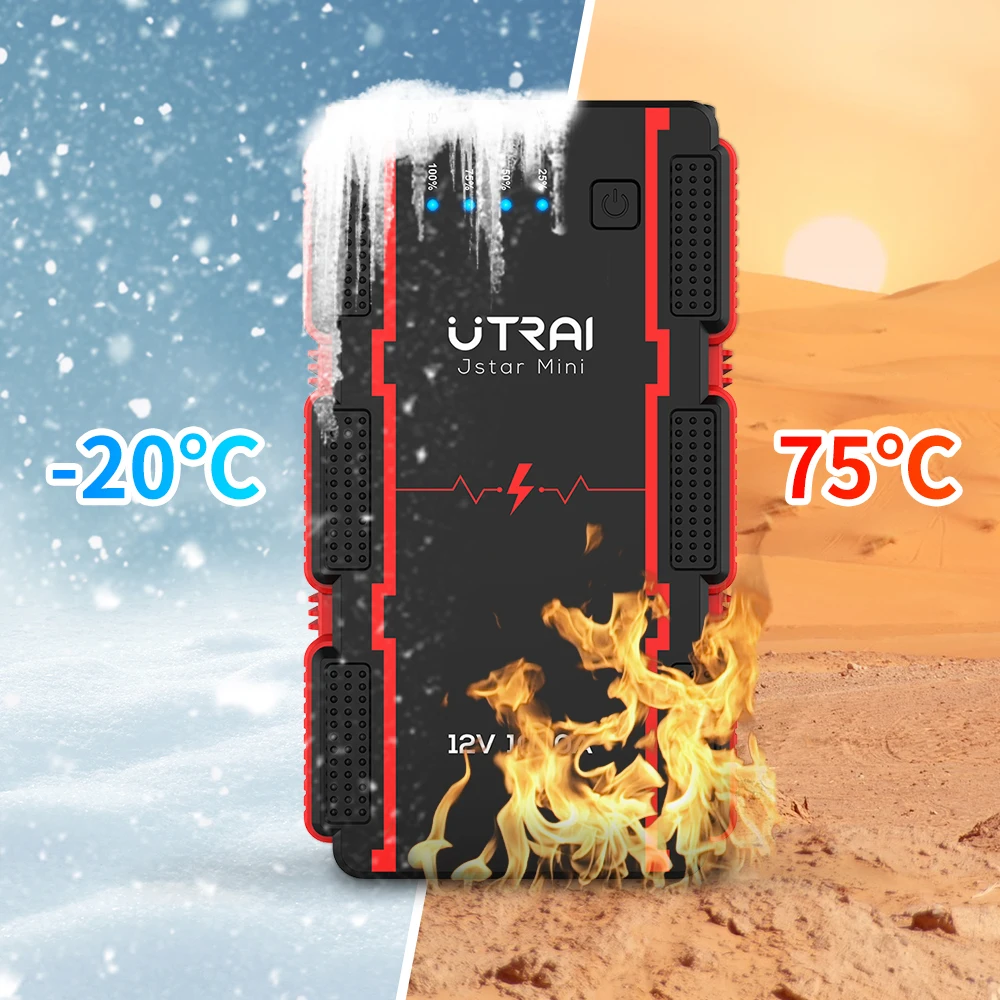 

UTRAI Jump Starter 13000mAh 1000A Mini Power Bank for 12V Car Emergency Starter Auto Car Booster Battery Starting Device