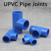 upvc pipe joints blue pvc tee connector aquarium fish tank tube diy tools garden water connectors 1 pcs