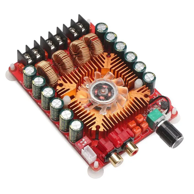 

TDA7498E 2X160W Dual Channel Audio Amplifier Board, Support BTL Mode 1X220W Single Channel, DC 24V Digital Stereo Power Amp Modu