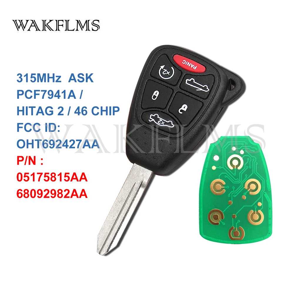 OHT692427AA дистанционный ключ брелок от машины для Chrysler Jeep Dodge 200 Кабриолет Sebring кантри