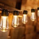 2021 лампочка на солнечной батарее, гирлянда с лампочками в стиле ретро, ностальгическая длинная лампочка, декоративный маленький фонарь для двора, сада, свадьбы