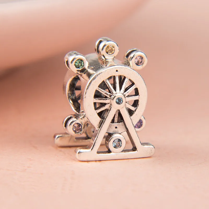 2018 New Summer Ferris Wheel Charms 925 sterling Silver fit bead charm Bracelet Necklace DIY for women Memnon fine Jewelry BE570 | Украшения