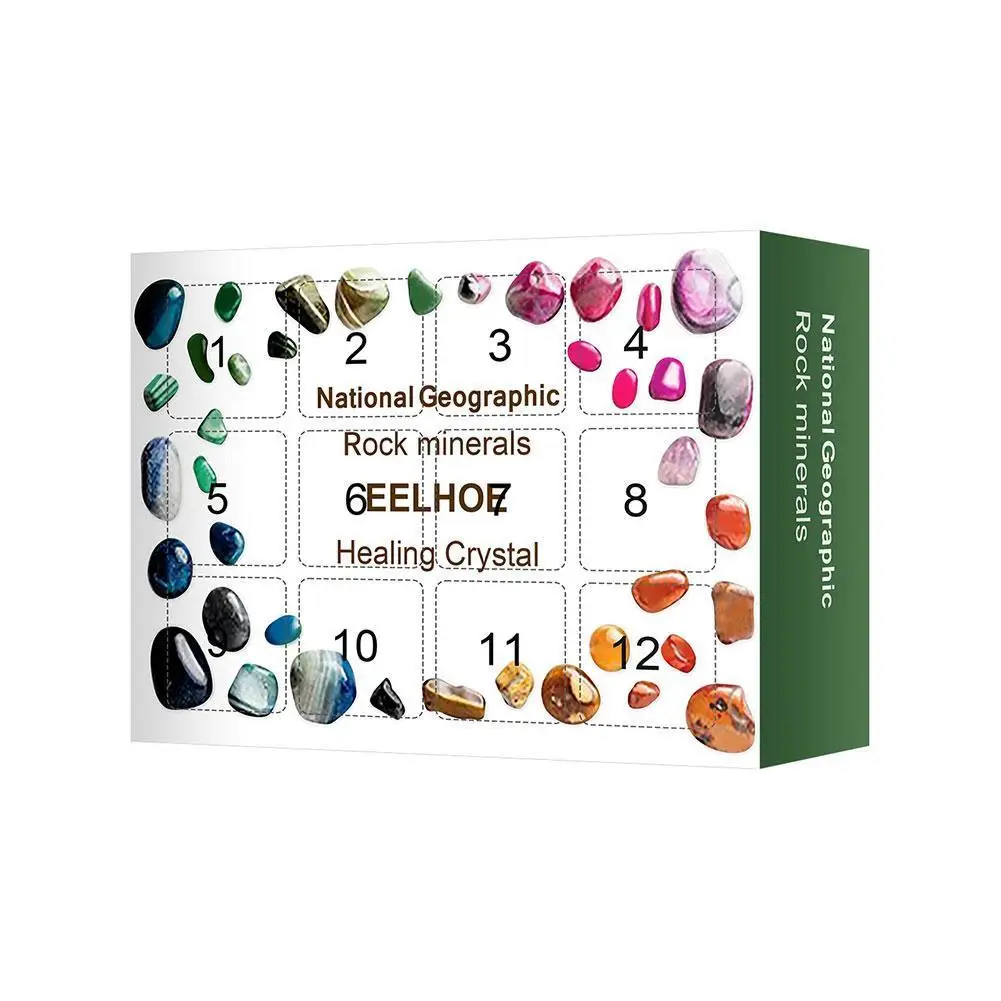 

Рождественский календарь, игрушка для детей, 12 ячеек, минеральная Подарочная коробка, игрушки, Рождественская руда, глухая коробка игрушки