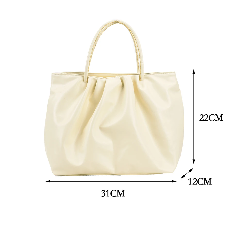 

Women's Bag Fashion New Women PU Leather Solid Color Shopper Bags for Women 2021 Casual Female bag Large Capacity Tote Handbags