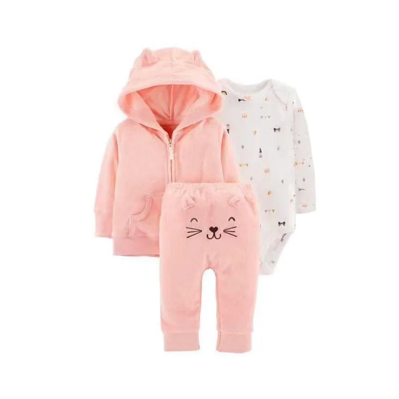 Зимняя толстовка с капюшоном комплект одежды для малышей милый кролик Акула