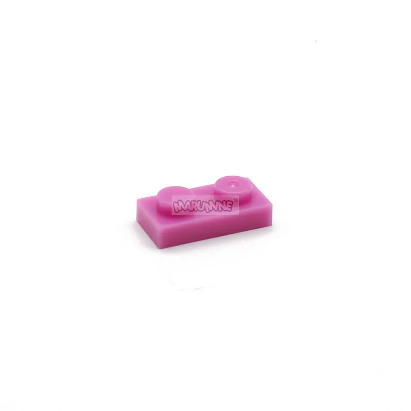 MARUMINE 1x2 Классические блоки пластины 300 шт. Строительные кирпичи аксессуары оптом части Развивающие Кирпичи игрушки для детей - Цвет: Розовый