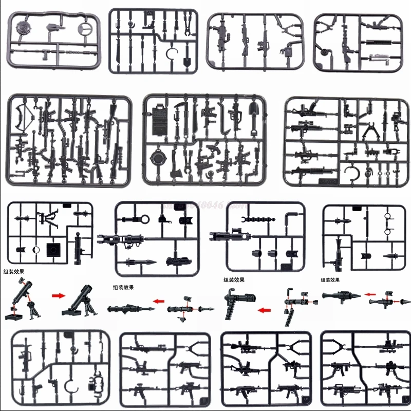 WW2 Блокировка армейского оружия победитель курица обеденные блоки военные