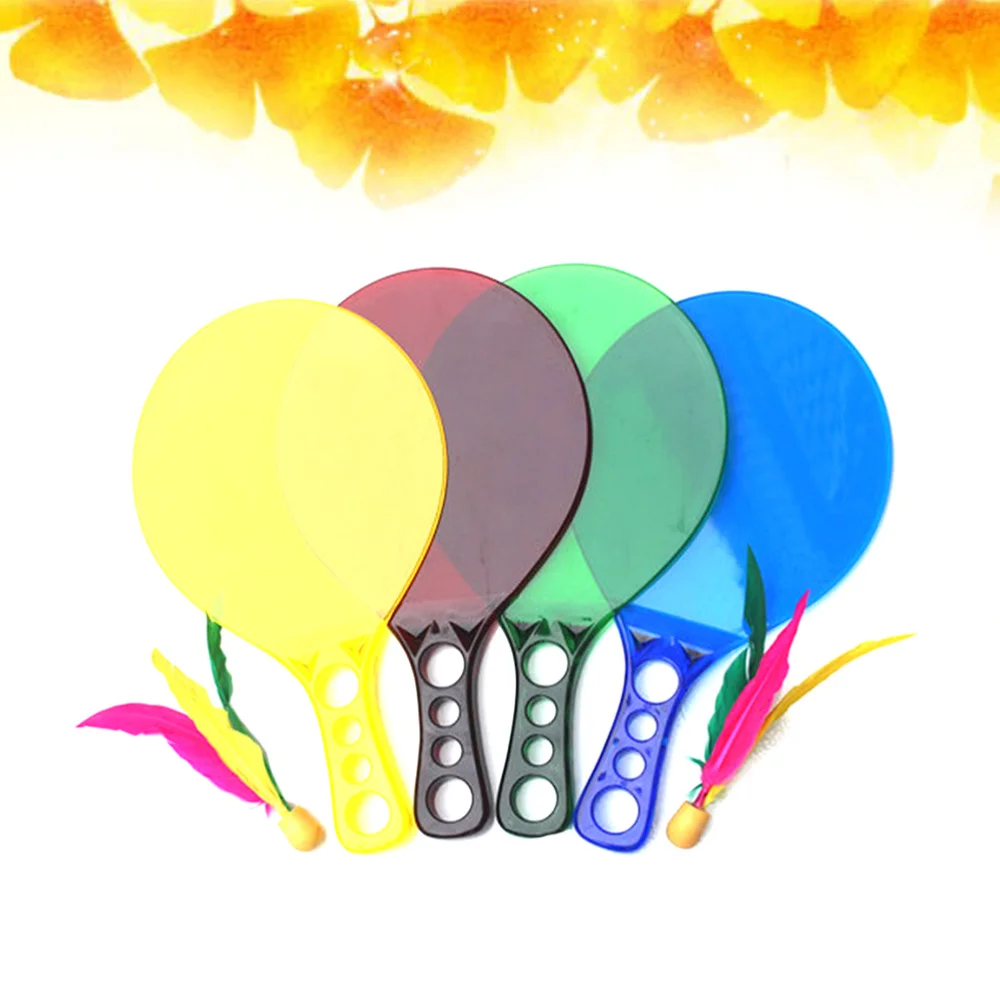 

1 Pair Board Badminton Bat Beach Board Feather Bat Game Badminton Racket for Kids and Adults