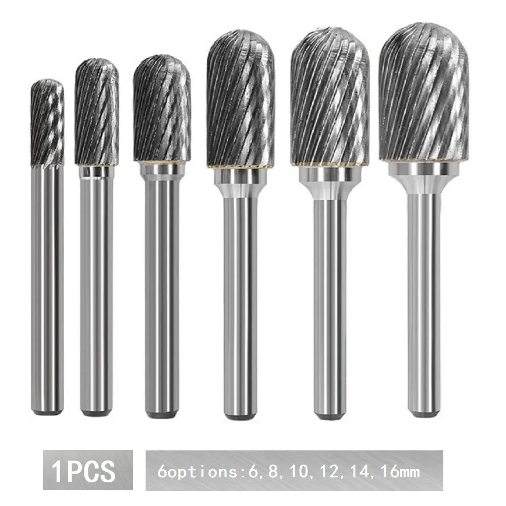 

Carbide Rotary File Cylindrical Ball End Milling Cutter Metal Grinding Engraving Tungsten Steel Grinder Single And Double Groove