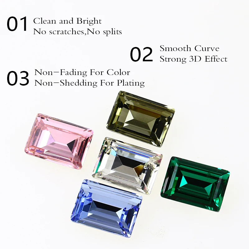 Стразы для дизайна ногтей прямоугольные заостренные блестки бриллианты