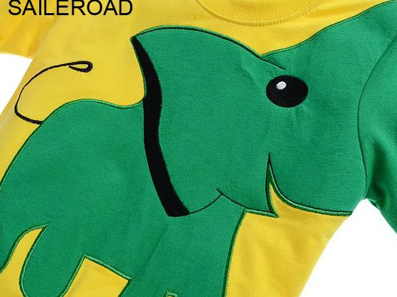Слон Pattern Дети Дети Мальчик Девочки Футболка Одежда Детская Руна Одежда для девочек Костюм Возраст 2-8 Лет SAILEROAD