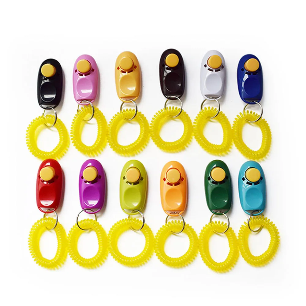 

Accessories Cat Dog Training Clicker Portable Dog Button Clicker Sound Trainer Pet Train Tool Wrist Strap Key Chain Accessory