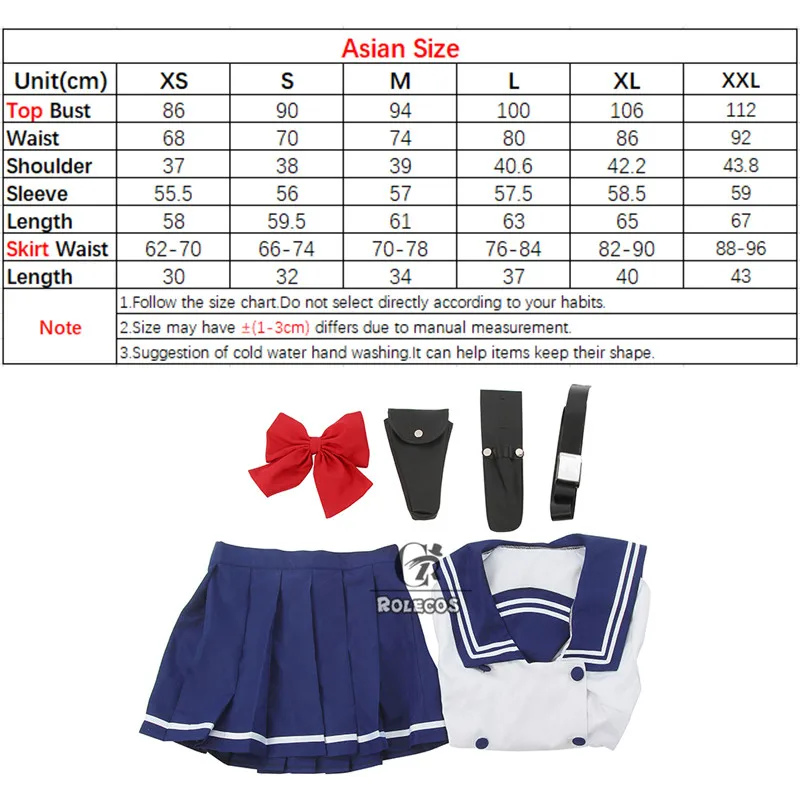 

ROLECOS Yuri Honjou Cosplay Costume Anime High-Rise Invasion Cosplay Costume Tenkuu Shinpan Women Uniform Halloween Full Set